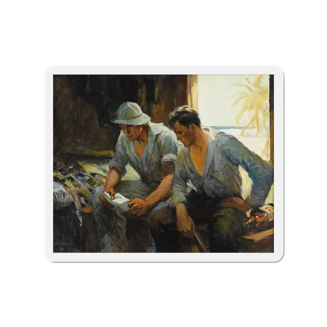 Message from Home (Magazine Illustration) Refrigerator Magnet - The Sticker Space