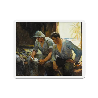 Message from Home (Magazine Illustration) Refrigerator Magnet - The Sticker Space