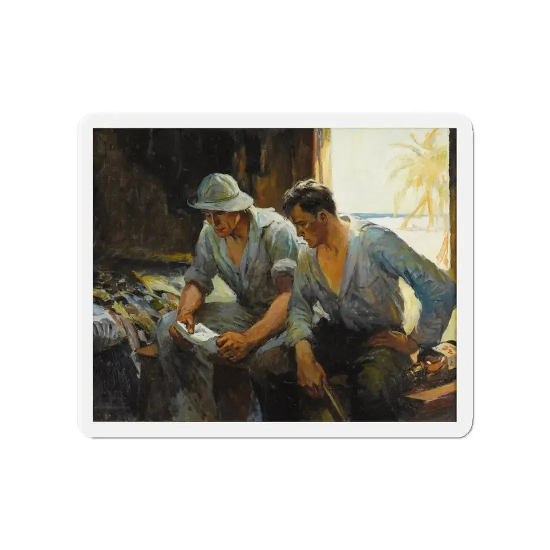 Message from Home (Magazine Illustration) Refrigerator Magnet - The Sticker Space