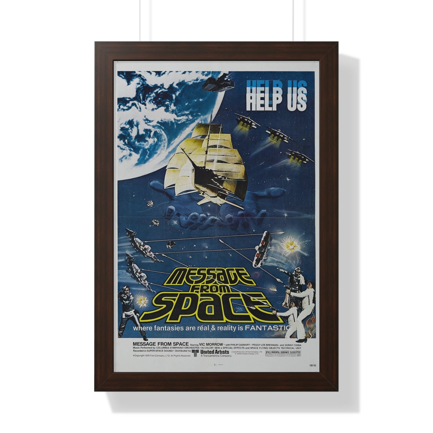 MESSAGE FROM SPACE 1978 - Framed Movie Poster-16″ x 24″-The Sticker Space