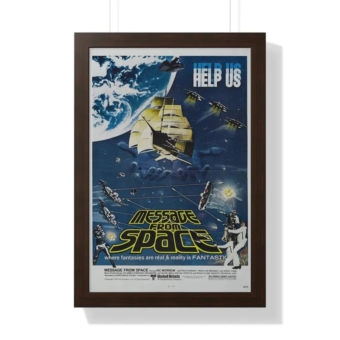 MESSAGE FROM SPACE 1978 - Framed Movie Poster - The Sticker Space