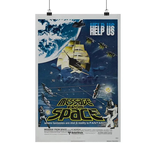 MESSAGE FROM SPACE 1978 - Paper Movie Poster 12″ x 18″ Matte - The Sticker Space