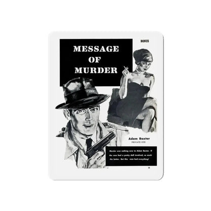 Message of Murder, Private Eye magazine, November 1959 (Magazine Illustration) Refrigerator Magnet - The Sticker Space