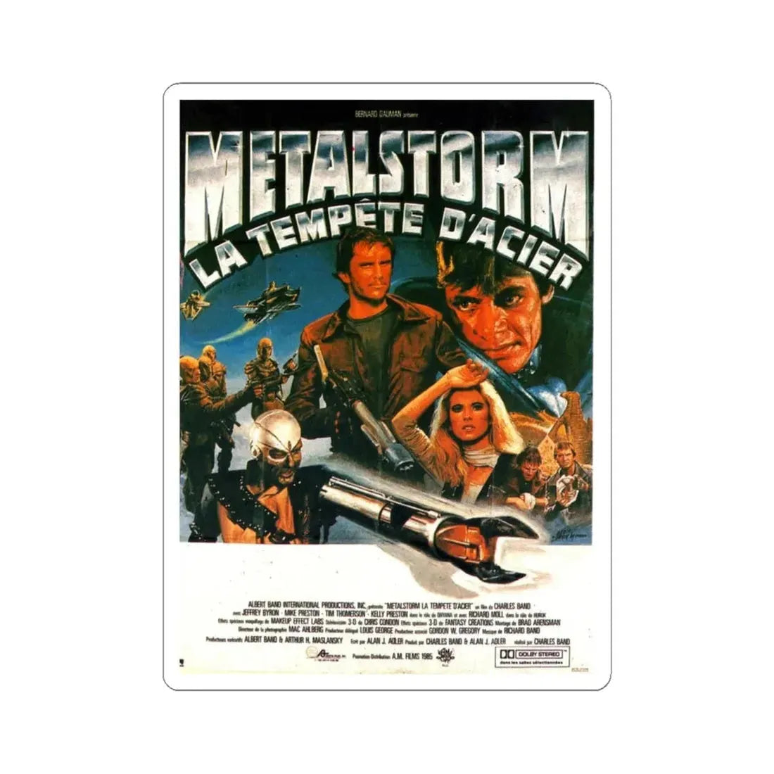 METALSTORM (2) 1983 Movie Poster - STICKER Vinyl Kiss-Cut Decal 4 Inch White - The Sticker Space