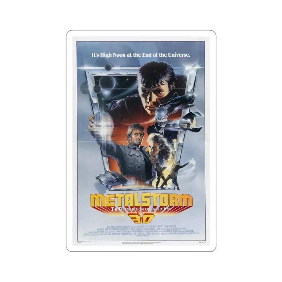 Metalstorm The Destruction of Jared Syn 1983 Movie Poster STICKER Vinyl Die-Cut Decal 3 Inch - The Sticker Space