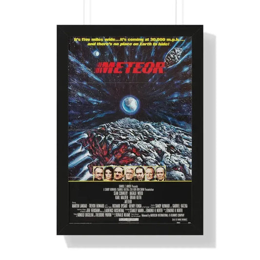 METEOR 1979 - Framed Movie Poster 16″ x 24″ Black - The Sticker Space