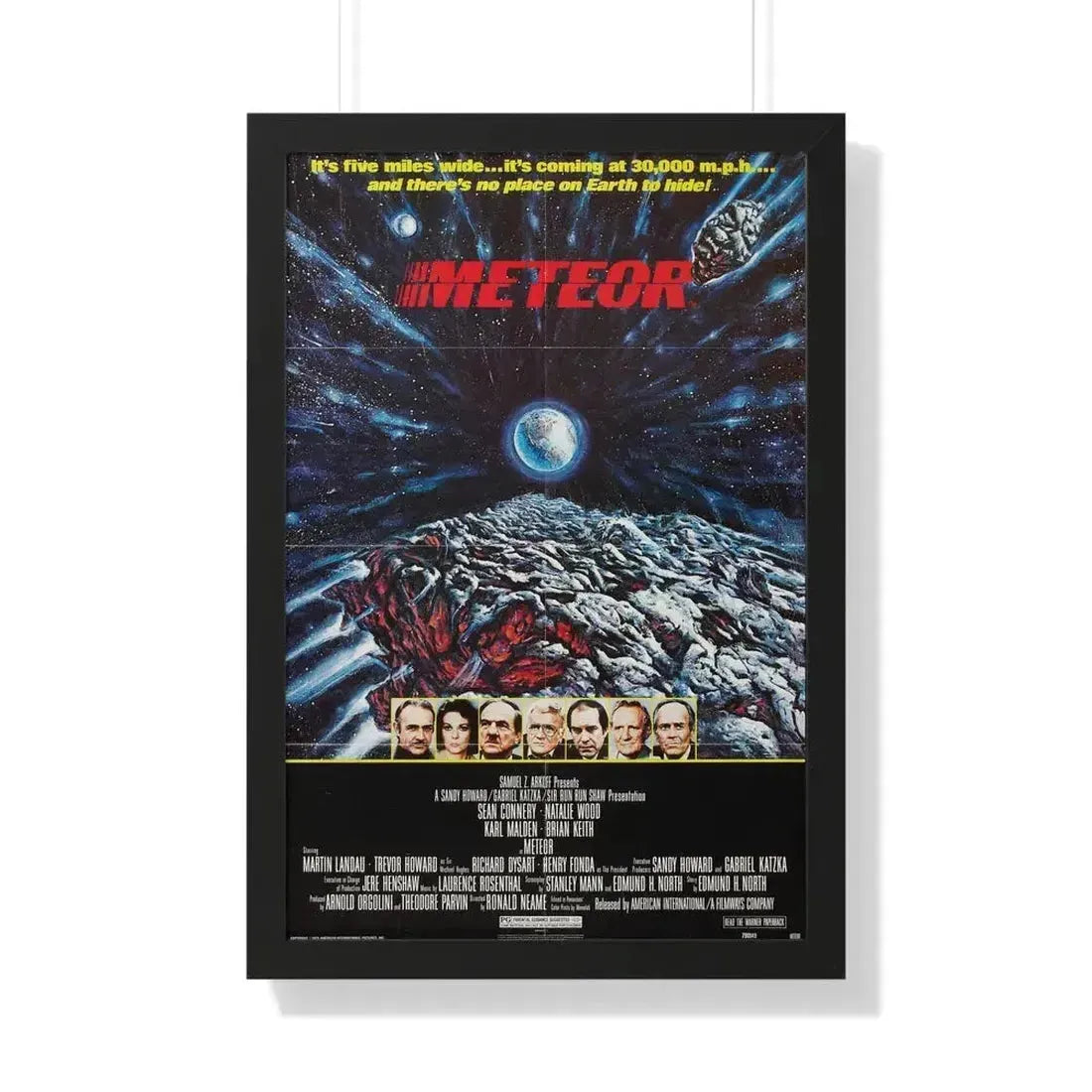 METEOR 1979 - Framed Movie Poster 20" x 30" Black - The Sticker Space