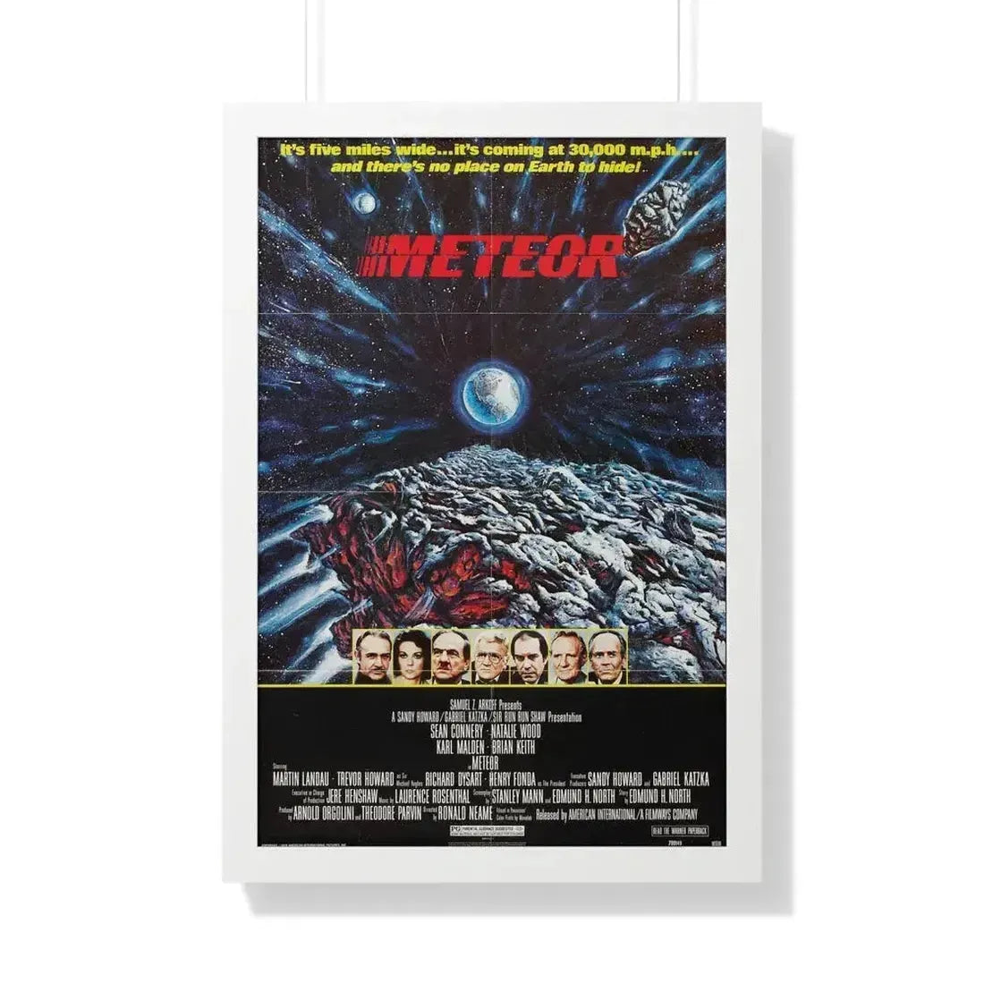 METEOR 1979 - Framed Movie Poster 20" x 30" White - The Sticker Space