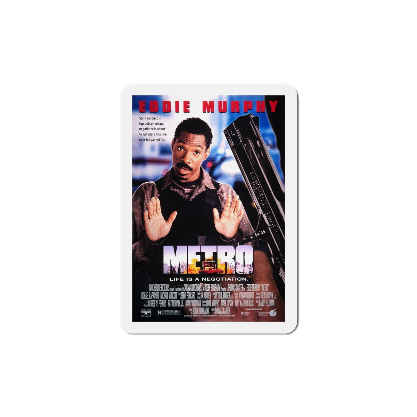 Metro 1997 Movie Poster Die-Cut Magnet-6 Inch-The Sticker Space