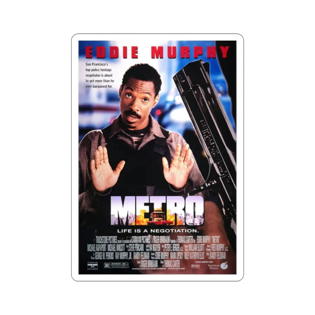 Metro 1997 Movie Poster STICKER Vinyl Die-Cut Decal - The Sticker Space