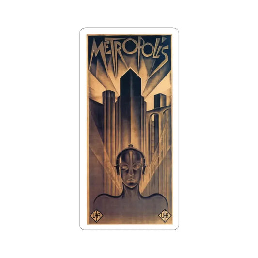 METROPOLIS (2) 1927 Movie Poster - STICKER Vinyl Kiss-Cut Decal 2 Inch White - The Sticker Space