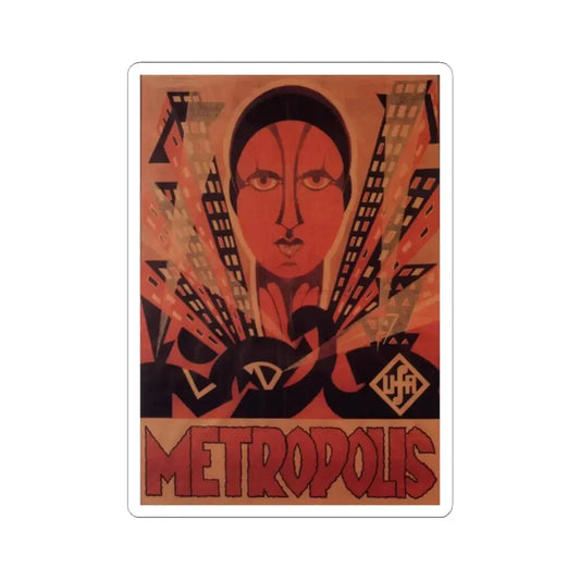 METROPOLIS (6) 1927 Movie Poster - STICKER Vinyl Kiss-Cut Decal 2 Inch White - The Sticker Space