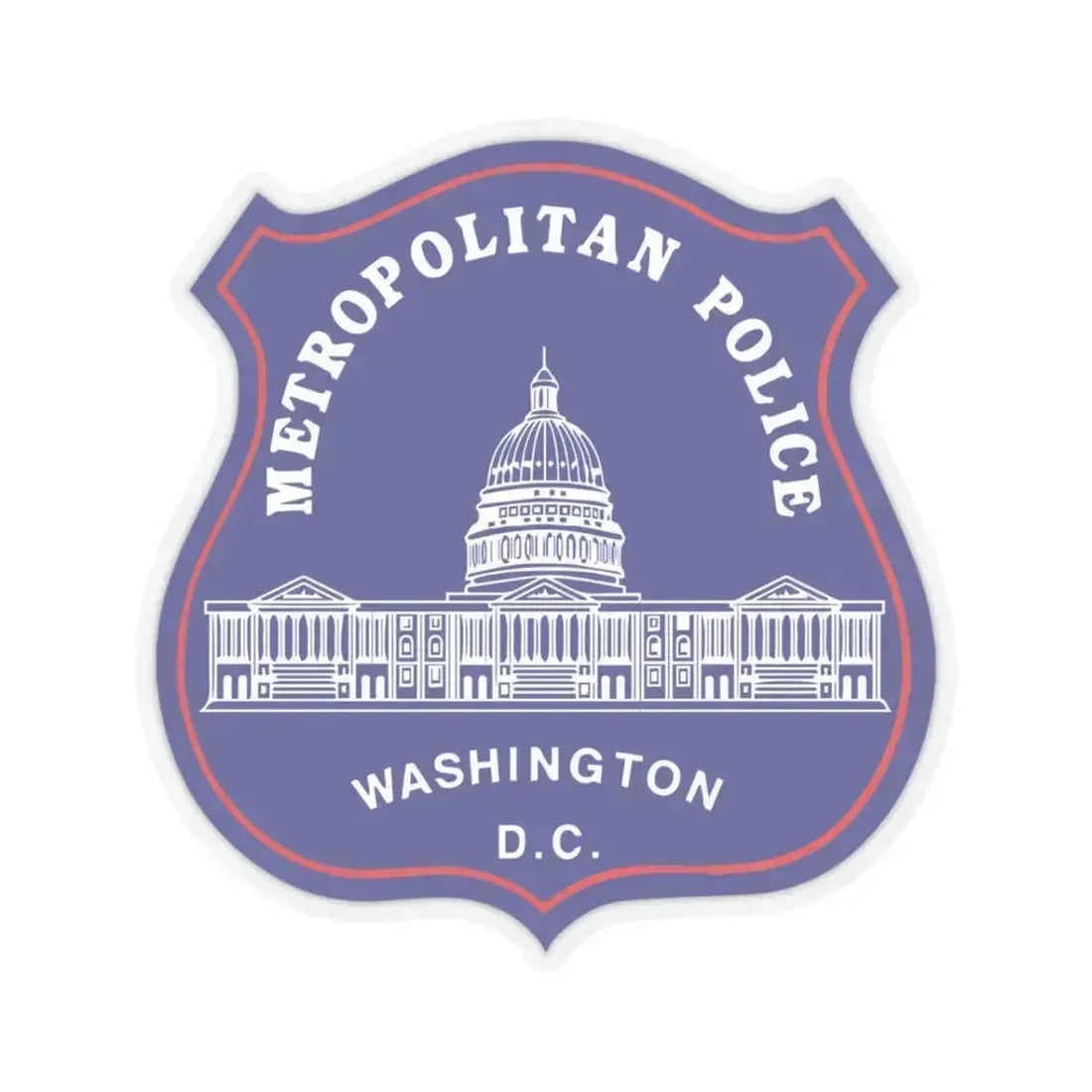Metropolitan Police Department of the District of Columbia - STICKER Vinyl Kiss-Cut Decal 3 Inch Transparent - The Sticker Space