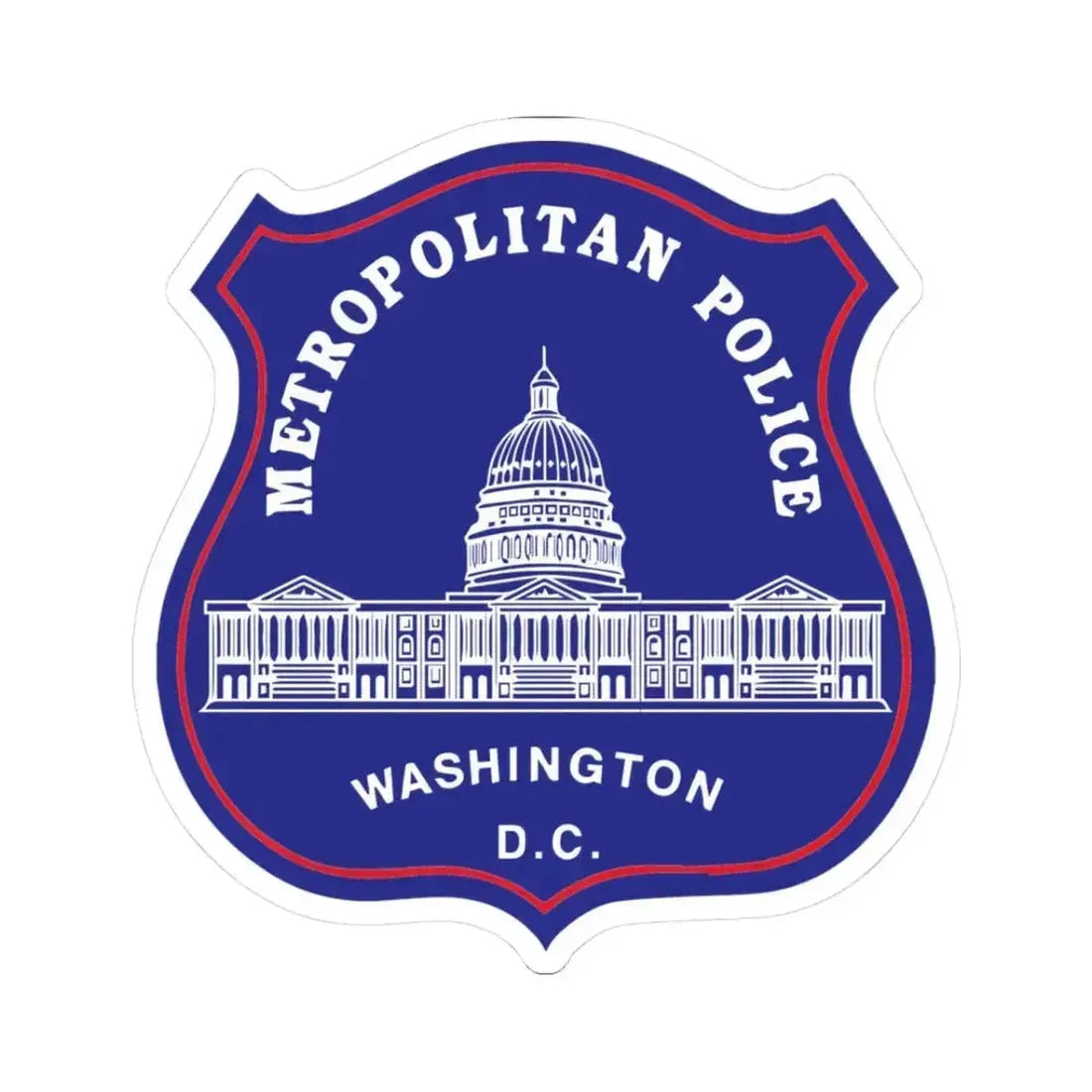 Metropolitan Police Department of the District of Columbia - STICKER Vinyl Kiss-Cut Decal 3 Inch White - The Sticker Space