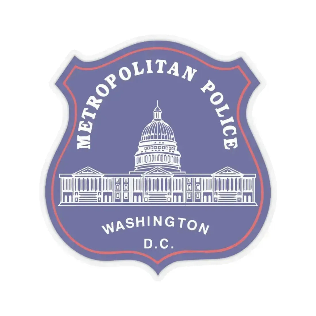Metropolitan Police Department of the District of Columbia - STICKER Vinyl Kiss-Cut Decal 4 Inch Transparent - The Sticker Space