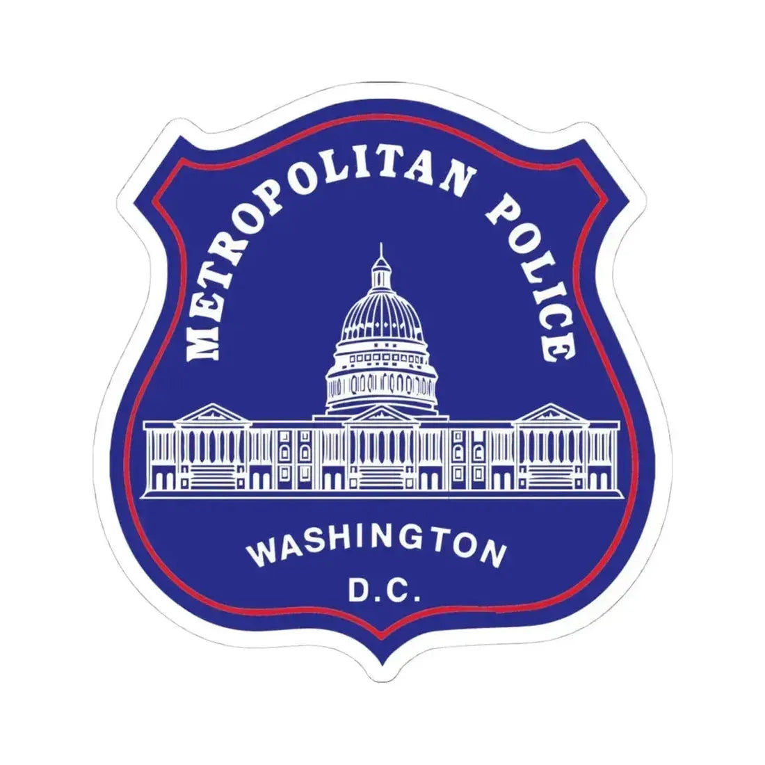 Metropolitan Police Department of the District of Columbia - STICKER Vinyl Kiss-Cut Decal 4 Inch White - The Sticker Space