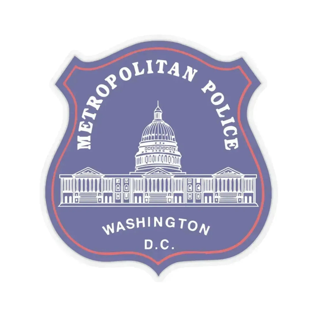 Metropolitan Police Department of the District of Columbia - STICKER Vinyl Kiss-Cut Decal 6 Inch Transparent - The Sticker Space