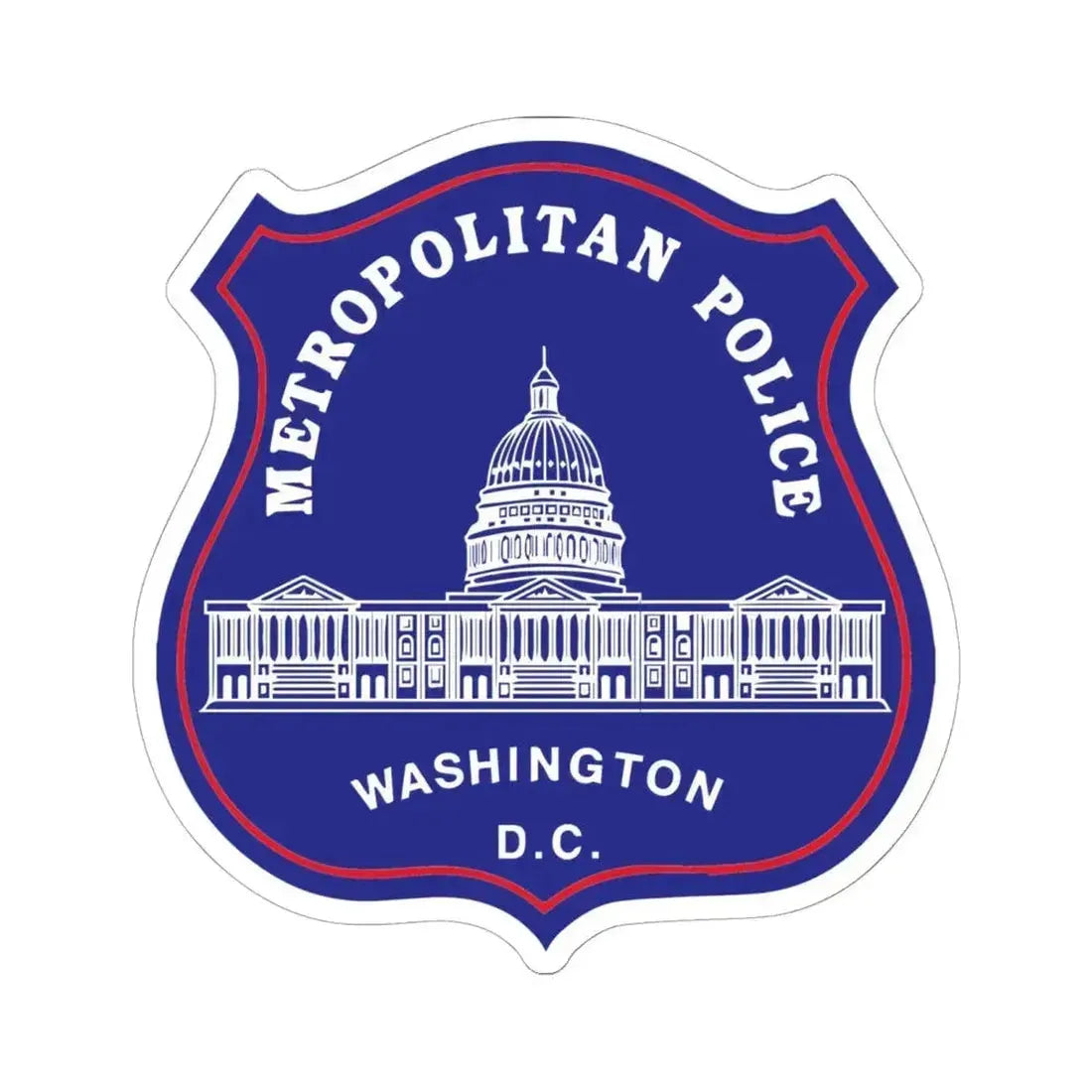 Metropolitan Police Department of the District of Columbia - STICKER Vinyl Kiss-Cut Decal 6 Inch White - The Sticker Space