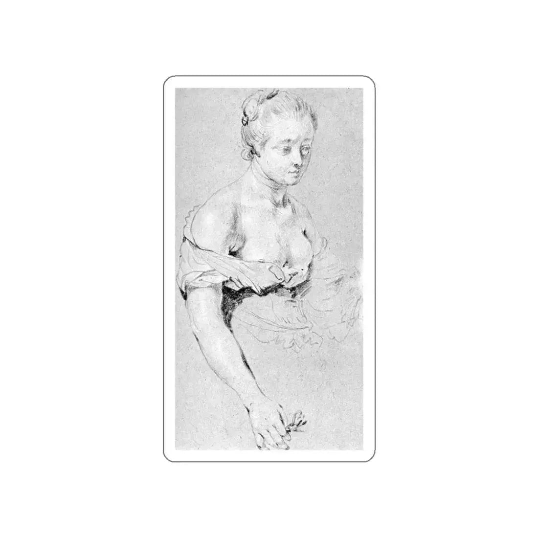 METSU, Gabriel - Woman Figure (Artwork) STICKER Vinyl Die-Cut Decal White Die-Cut 5 Inch - The Sticker Space