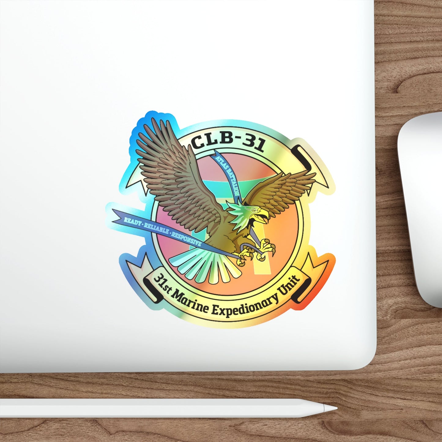 MEU CLB 31 (USMC) Holographic STICKER Die-Cut Vinyl Decal-The Sticker Space