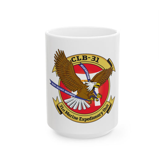 MEU CLB 31 (USMC) White Coffee Mug-15oz-The Sticker Space