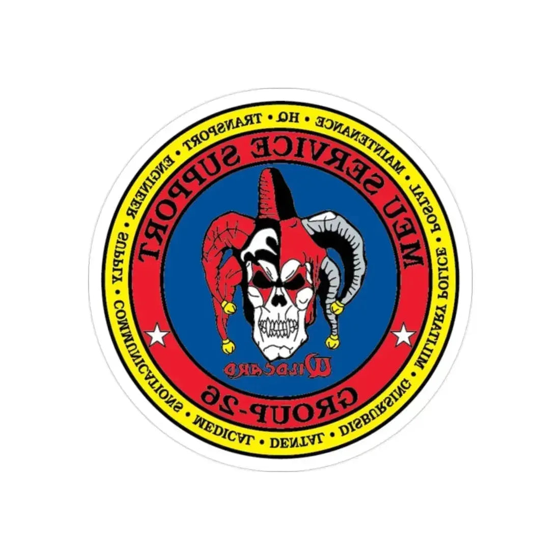 MEU Service Support Group 26 MSSG 26 (USMC) REVERSE PRINT Transparent Die-Cut STICKER 2 Inch Die-Cut Transparent - The Sticker Space