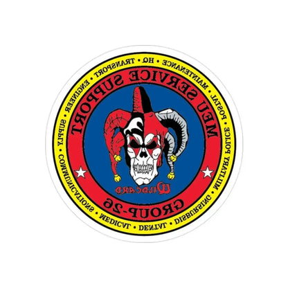 MEU Service Support Group 26 MSSG 26 (USMC) REVERSE PRINT Transparent Die-Cut STICKER 2 Inch Die-Cut Transparent - The Sticker Space