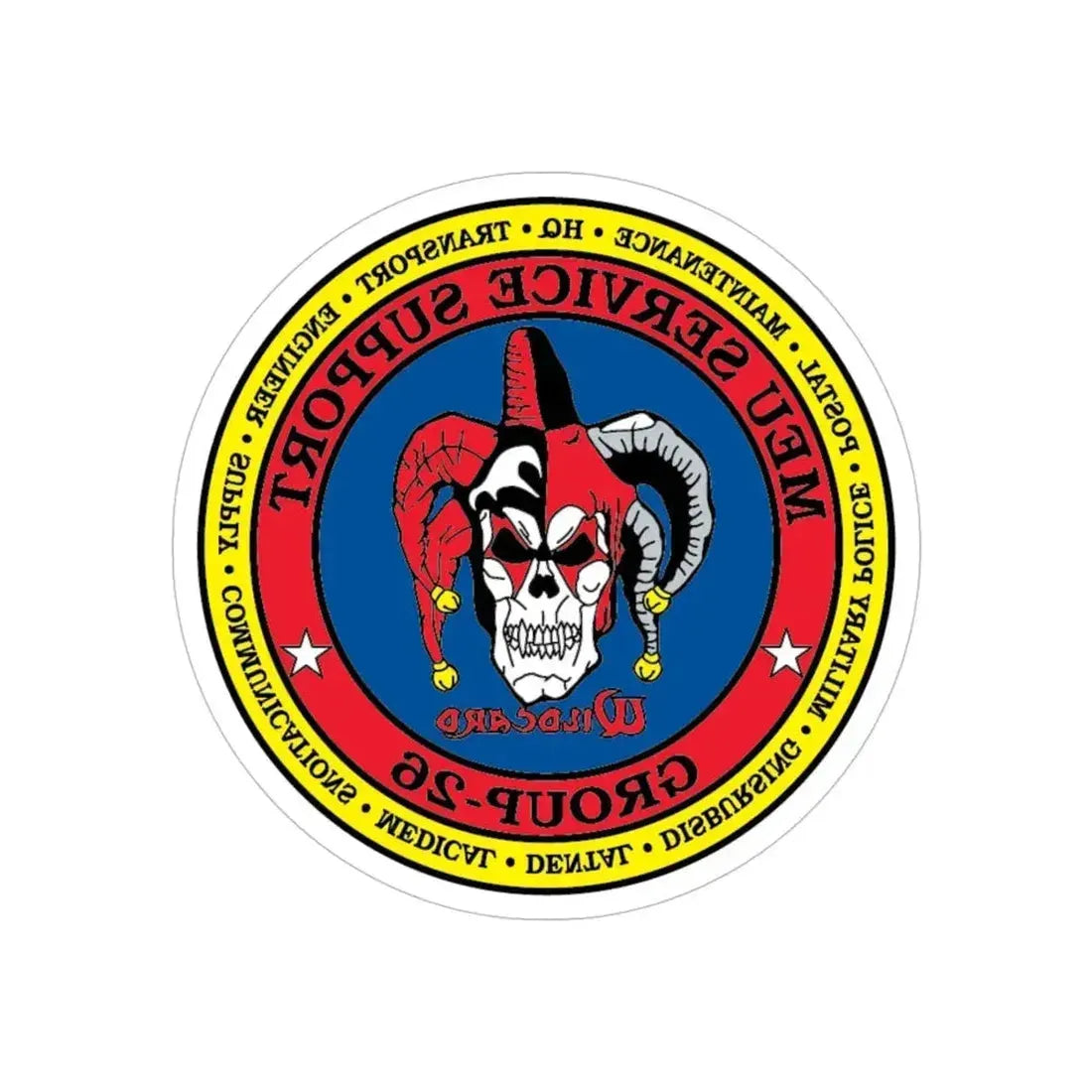 MEU Service Support Group 26 MSSG 26 (USMC) REVERSE PRINT Transparent Die-Cut STICKER 5 Inch Die-Cut Transparent - The Sticker Space