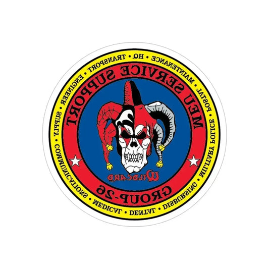 MEU Service Support Group 26 MSSG 26 (USMC) REVERSE PRINT Transparent Die-Cut STICKER 6 Inch Die-Cut Transparent - The Sticker Space