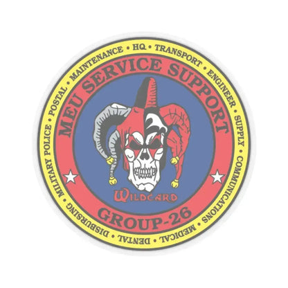 MEU Service Support Group 26 MSSG 26 (USMC) STICKER Vinyl Kiss-Cut Decal 2 Inch Transparent - The Sticker Space