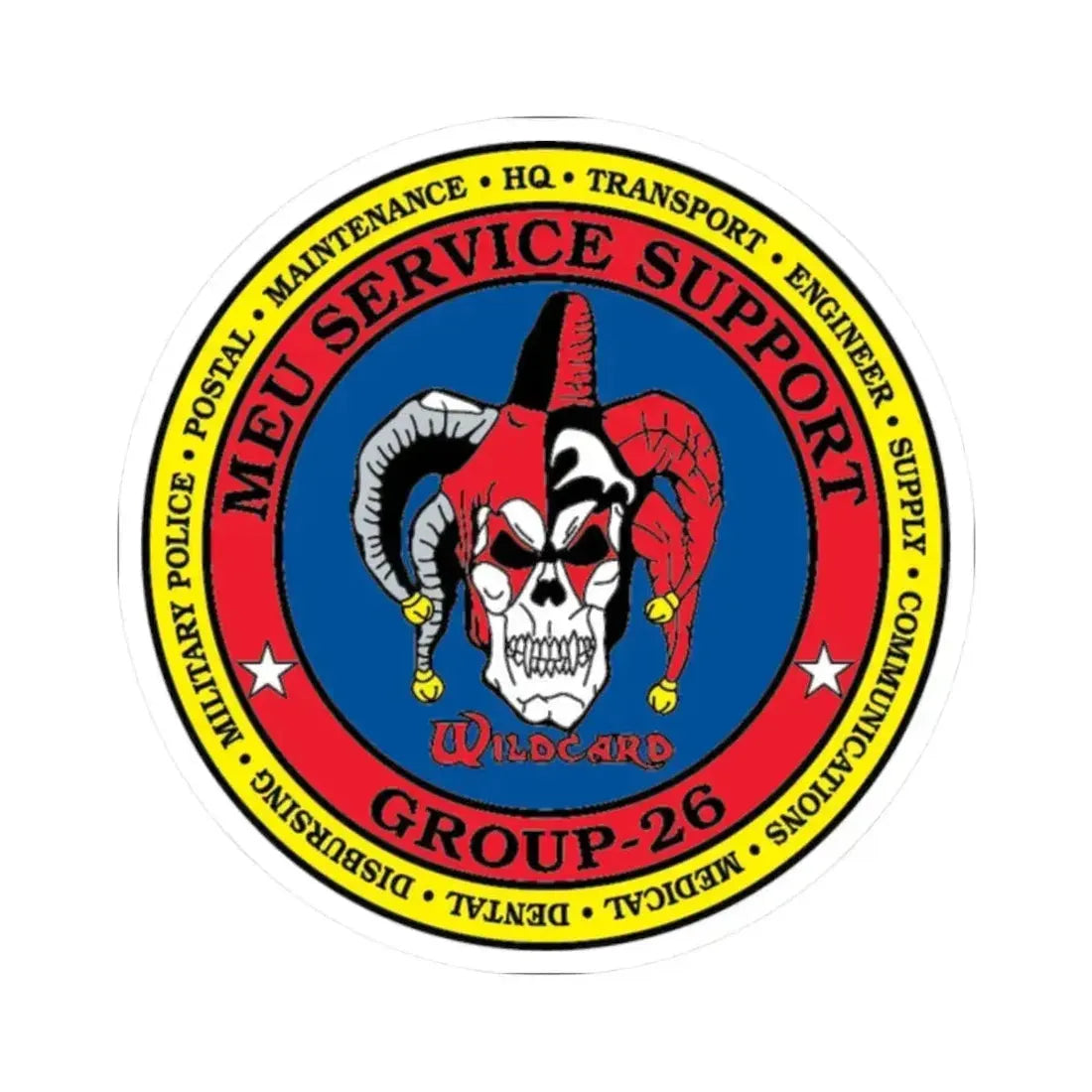 MEU Service Support Group 26 MSSG 26 (USMC) STICKER Vinyl Kiss-Cut Decal 2 Inch White - The Sticker Space