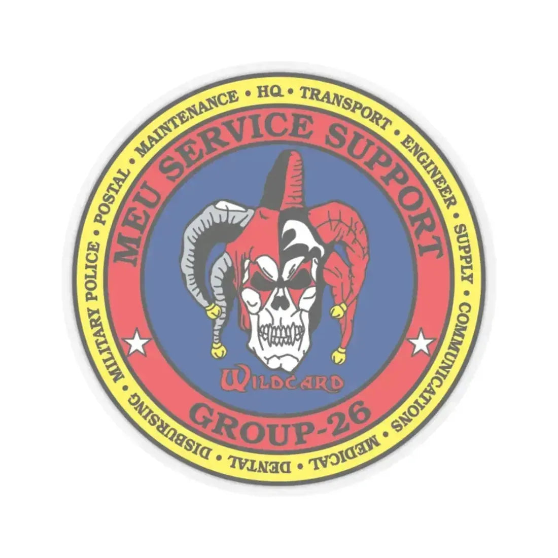 MEU Service Support Group 26 MSSG 26 (USMC) STICKER Vinyl Kiss-Cut Decal 3 Inch Transparent - The Sticker Space