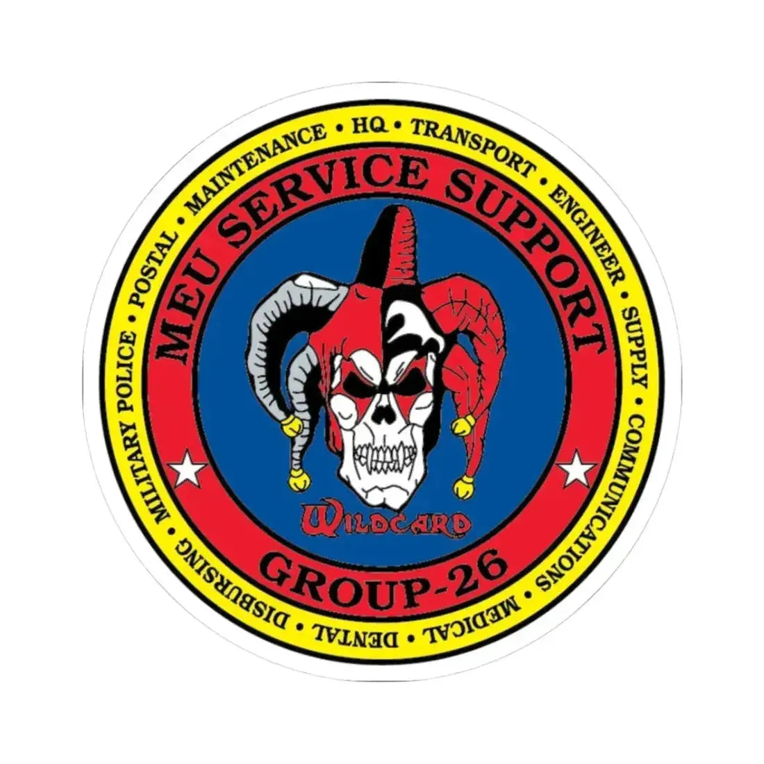 MEU Service Support Group 26 MSSG 26 (USMC) STICKER Vinyl Kiss-Cut Decal 3 Inch White - The Sticker Space