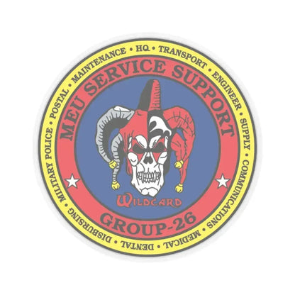 MEU Service Support Group 26 MSSG 26 (USMC) STICKER Vinyl Kiss-Cut Decal 4 Inch Transparent - The Sticker Space