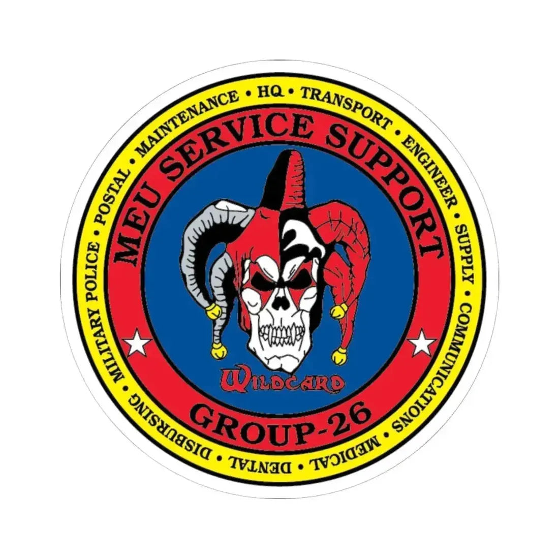 MEU Service Support Group 26 MSSG 26 (USMC) STICKER Vinyl Kiss-Cut Decal 6 Inch White - The Sticker Space