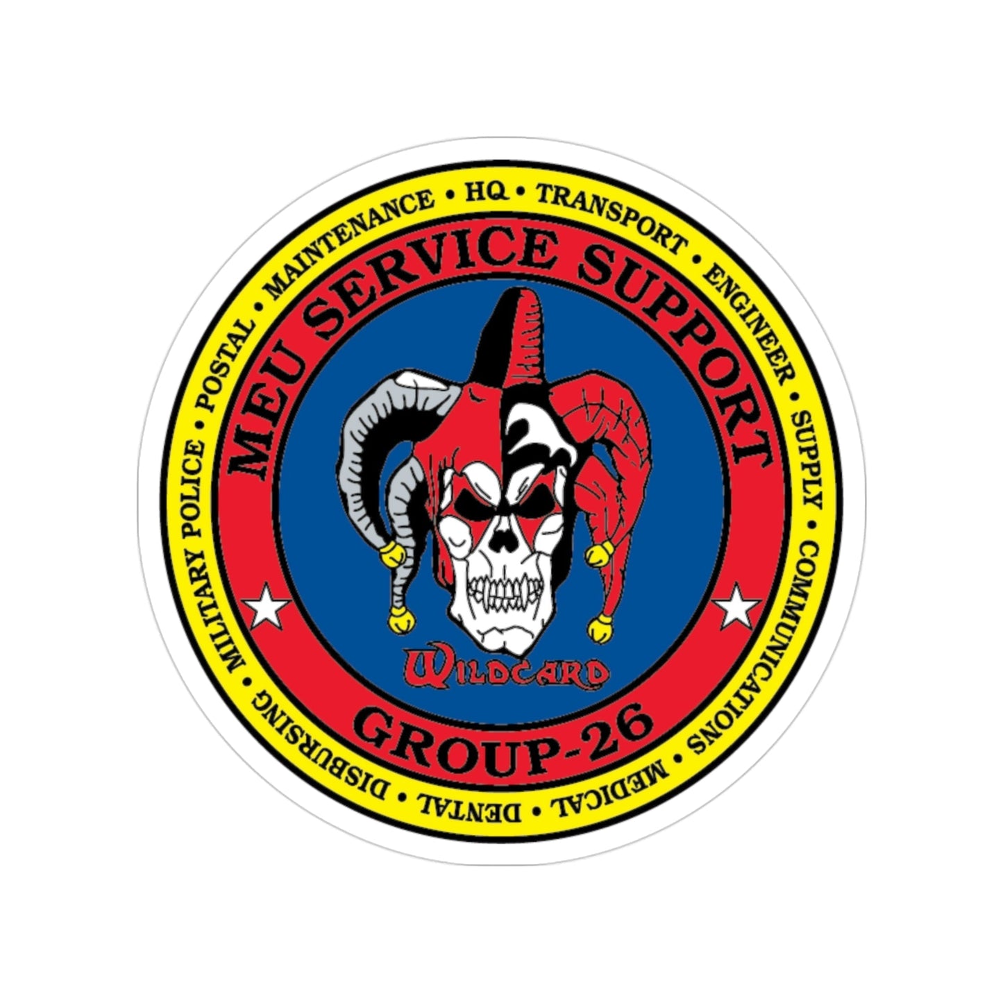 MEU Service Support Group 26 MSSG 26 (USMC) Transparent STICKER Die-Cut Vinyl Decal-3 Inch-The Sticker Space