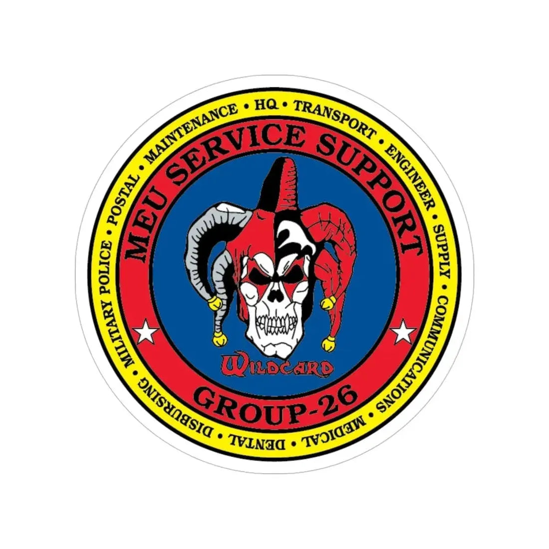 MEU Service Support Group 26 MSSG 26 (USMC) Transparent STICKER Die-Cut Vinyl Decal 5 Inch - The Sticker Space