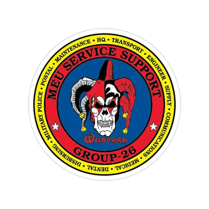 MEU Service Support Group 26 MSSG 26 (USMC) Transparent STICKER Die-Cut Vinyl Decal 5 Inch - The Sticker Space