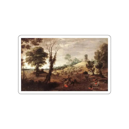 MEULENER, Pieter - Cavalry Skirmish (Artwork) STICKER Vinyl Die-Cut Decal White Die-Cut 2 Inch - The Sticker Space