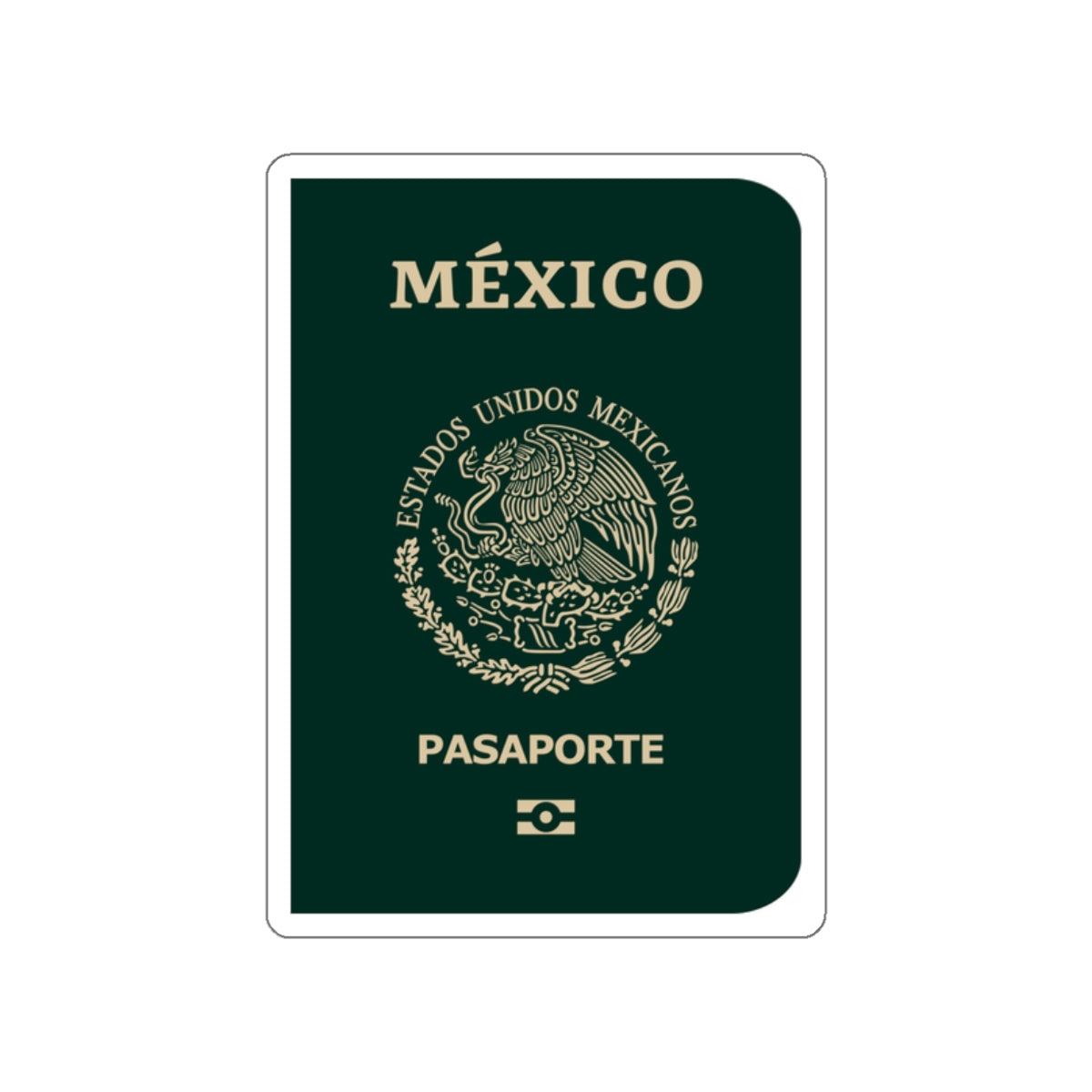 Mexican E-Passport 2021 STICKER Vinyl Die-Cut Decal-White-The Sticker Space