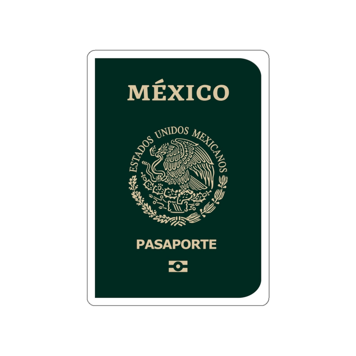 Mexican E-Passport 2021 STICKER Vinyl Die-Cut Decal-White-The Sticker Space