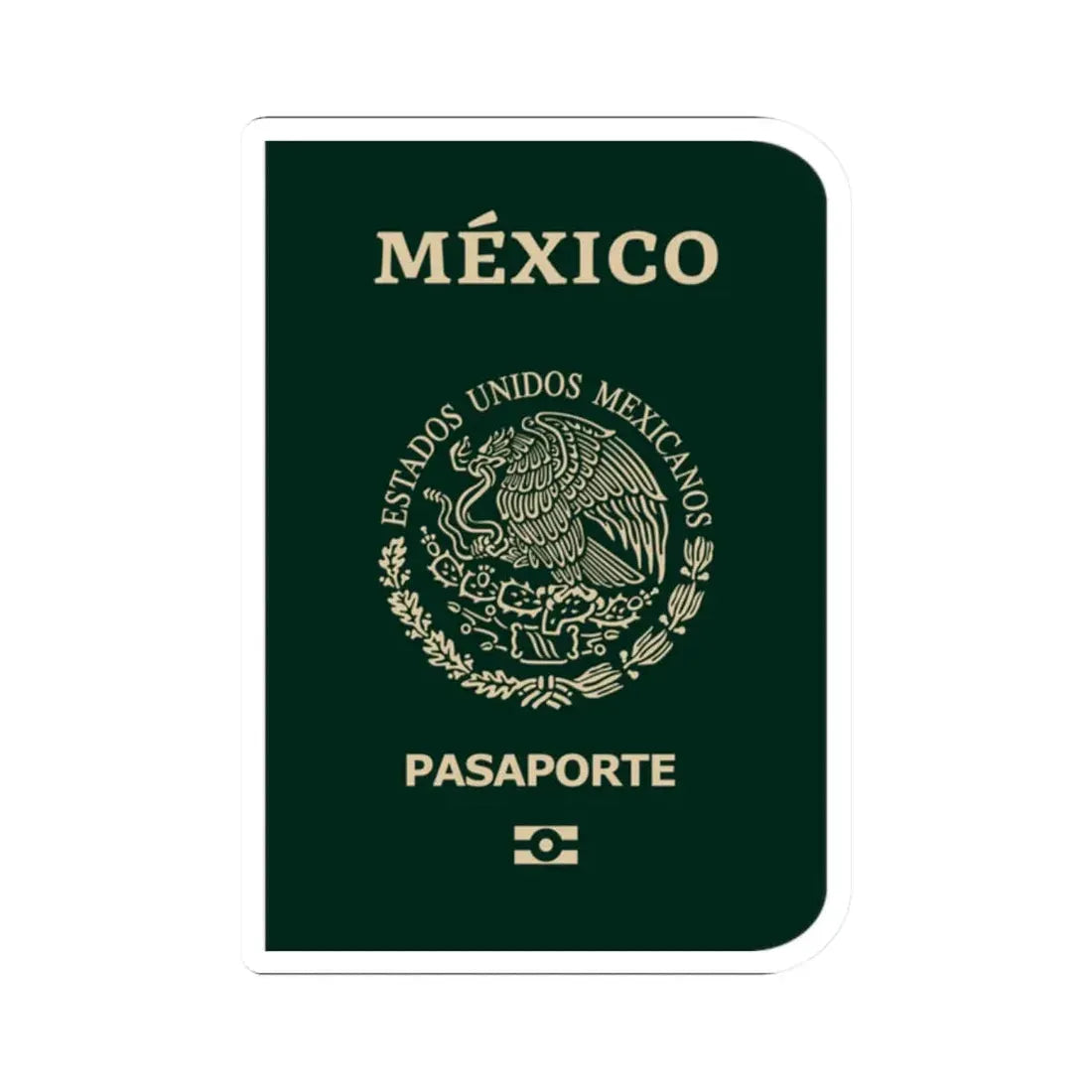Mexican Passport - STICKER Vinyl Kiss-Cut Decal 2 Inch White - The Sticker Space