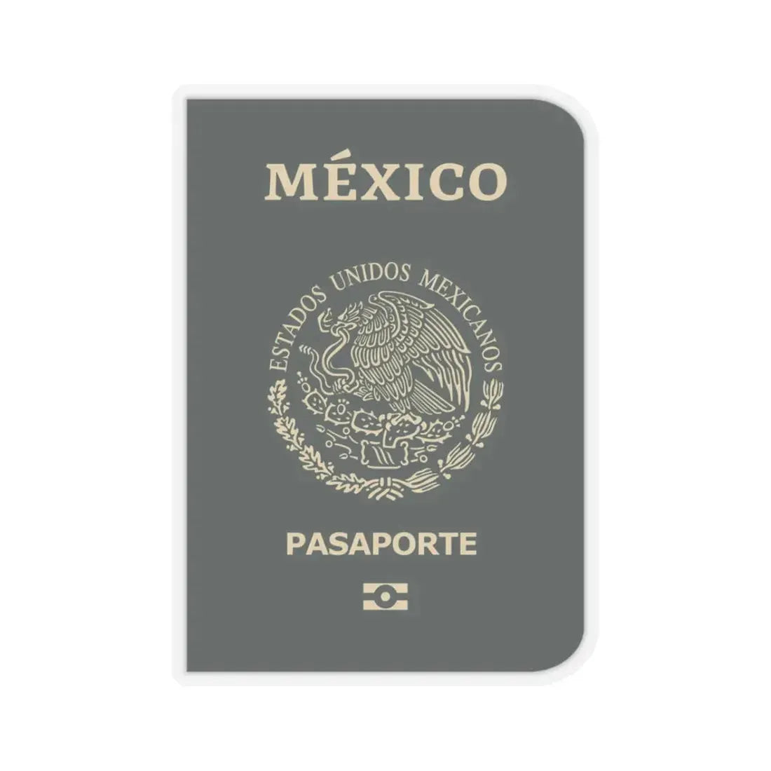 Mexican Passport - STICKER Vinyl Kiss-Cut Decal 3 Inch Transparent - The Sticker Space