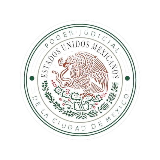 Mexico City Judiciary Emblem (Costa Rica) (Coat of Arms) STICKER Vinyl Kiss-Cut Decal 2 Inch White - The Sticker Space