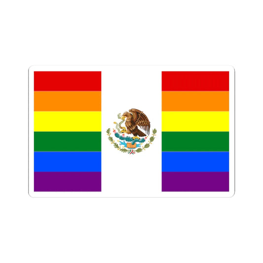 Mexico Gay flag (Mexico) STICKER Vinyl Kiss-Cut Decal 2 Inch White - The Sticker Space