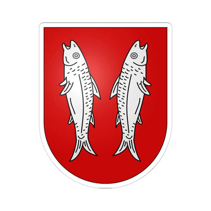 Meyriez-coat of arms (Switzerland) (Coat of Arms) STICKER Vinyl Kiss-Cut Decal 6 Inch White - The Sticker Space