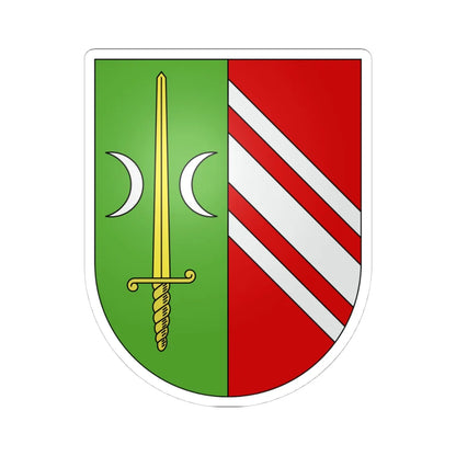 Meyrin-coat of arms (Switzerland) (Coat of Arms) STICKER Vinyl Kiss-Cut Decal 4 Inch White - The Sticker Space