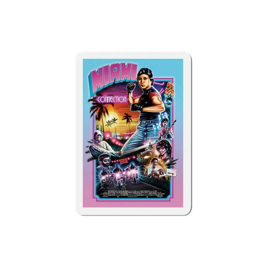 Miami Connection 1987 Movie Poster Refrigerator Magnet 3 Inch - The Sticker Space
