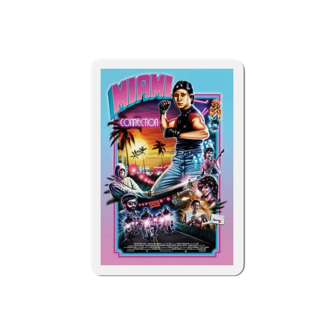 Miami Connection 1987 Movie Poster Refrigerator Magnet - The Sticker Space