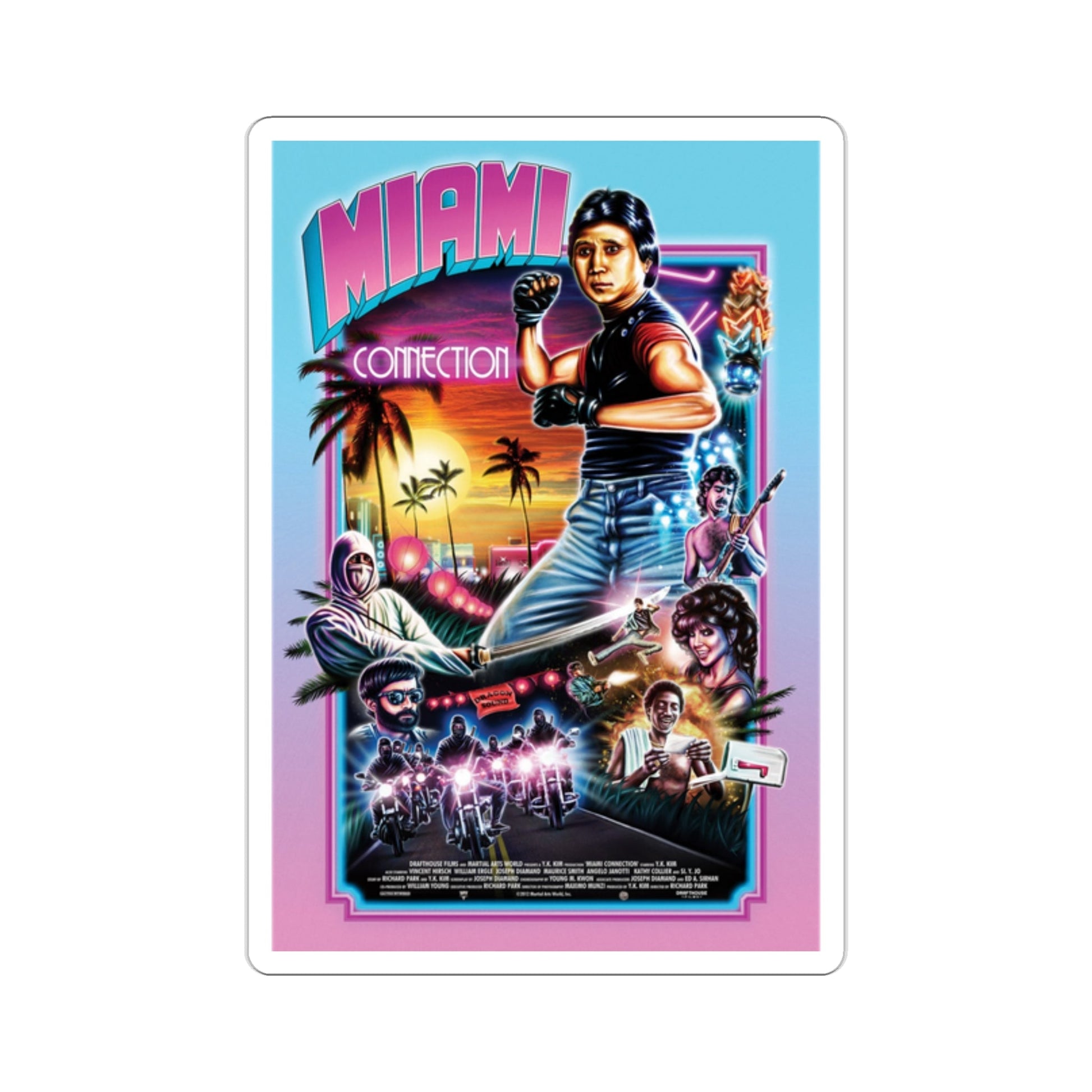 Miami Connection 1987 Movie Poster STICKER Vinyl Die-Cut Decal-2 Inch-The Sticker Space